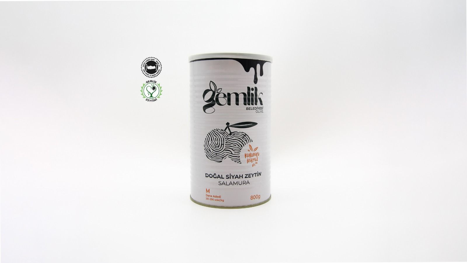 Gemlik Doğal Siyah Zeytin Salamura 800 gr
